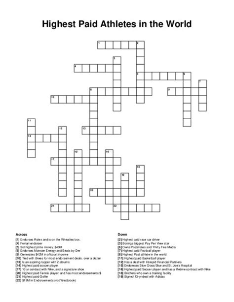 athlete crossword clue|paid athlete crossword clue.